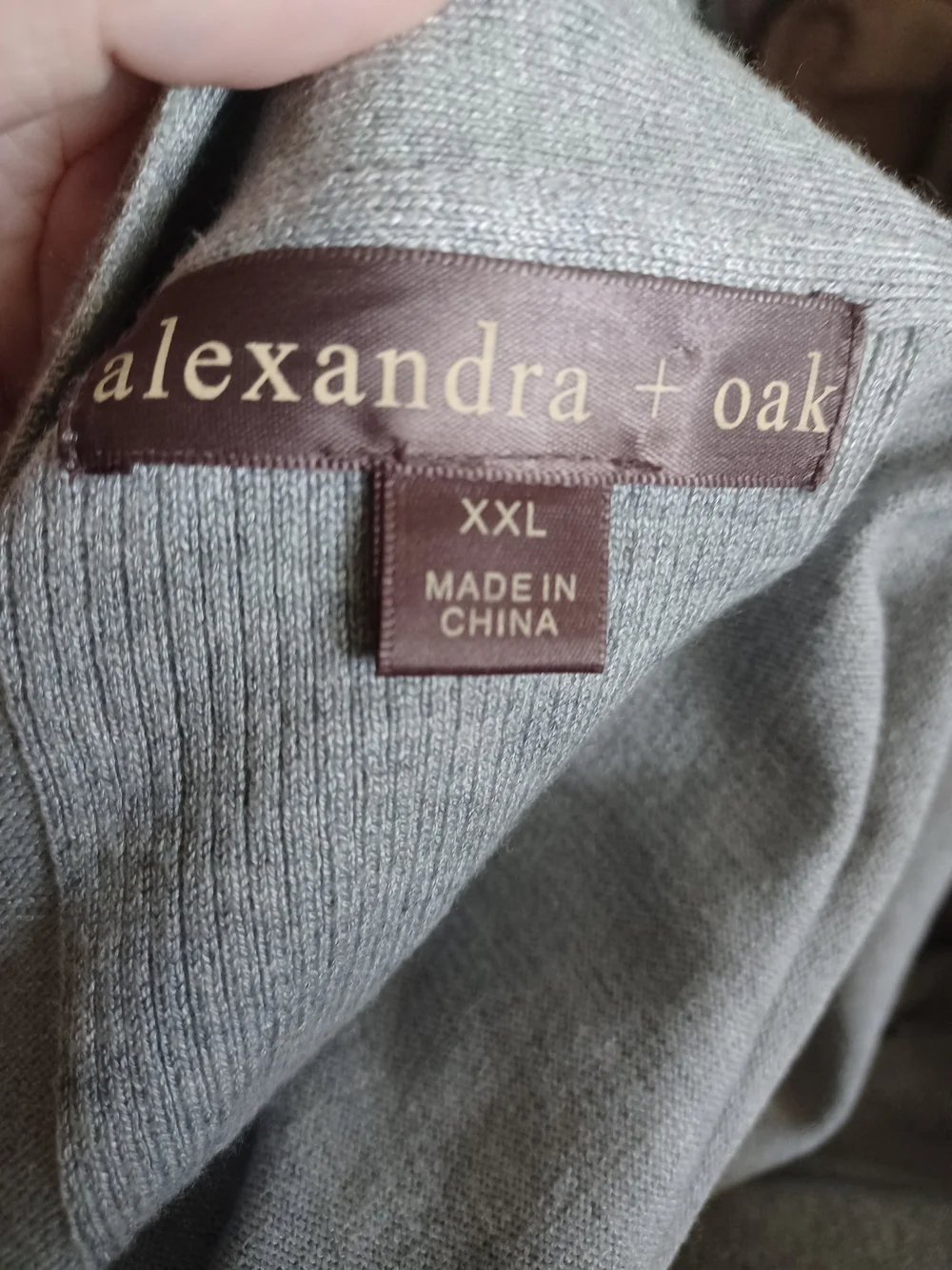 Alexander and Oak Womens Size XXL Light Gray Open-Front Sweater Cardigan